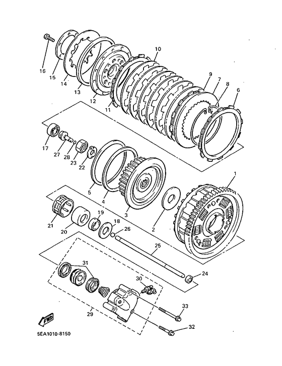 XJR1300SP Сцепление