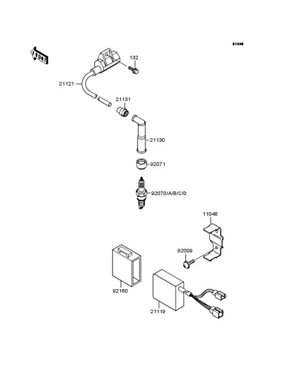 KLX300R Катушка зажигания
