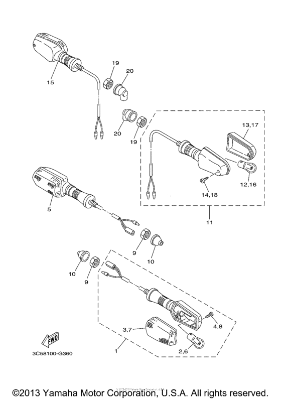 XT250XC Поворотники