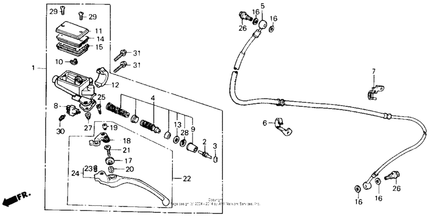 Clutch master cylinder 87