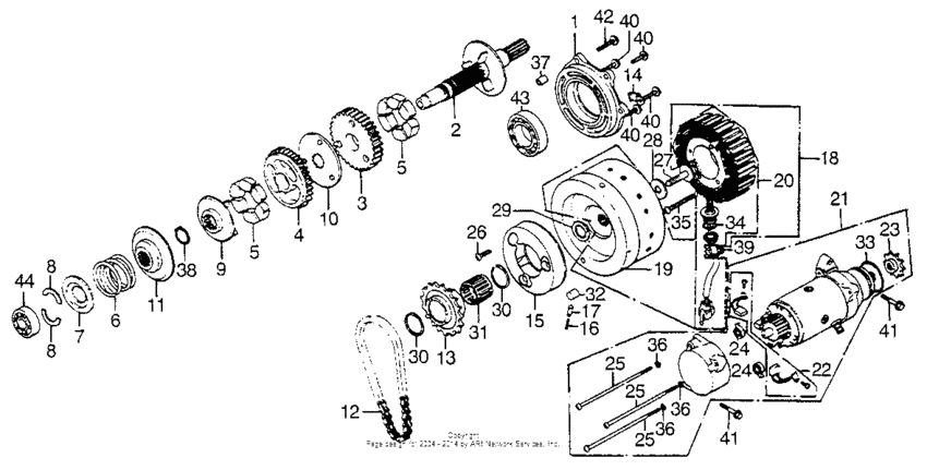 Alternator + starter motor