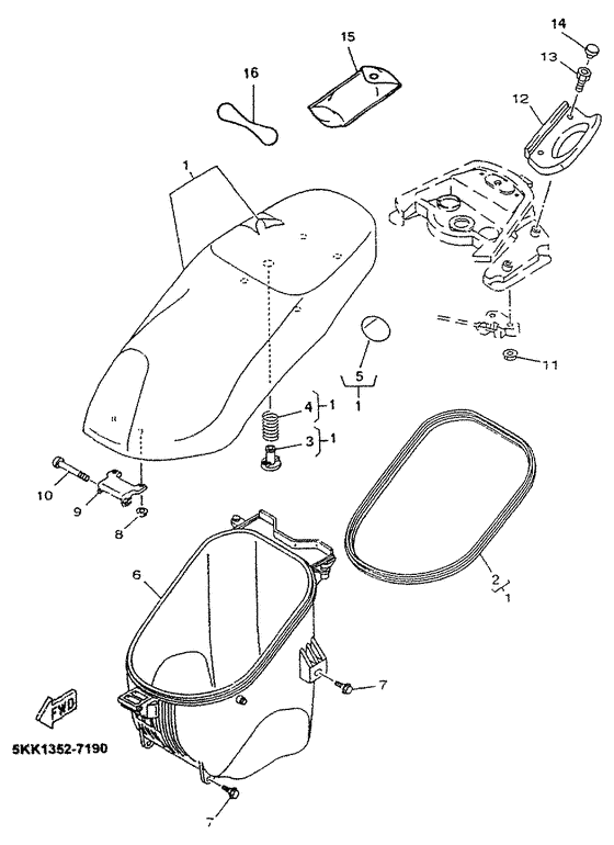 YN100 Сиденье