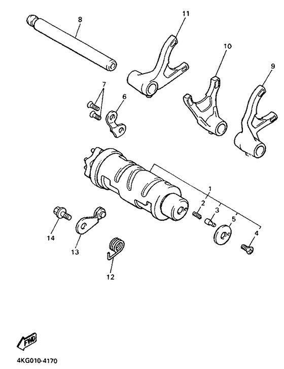 Shift cam. fork