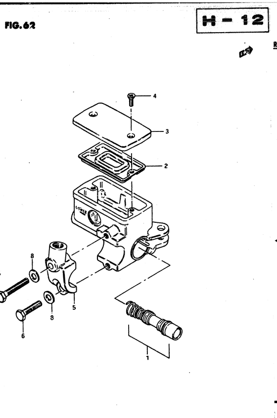 GS850 Передний тормозной цилиндр
