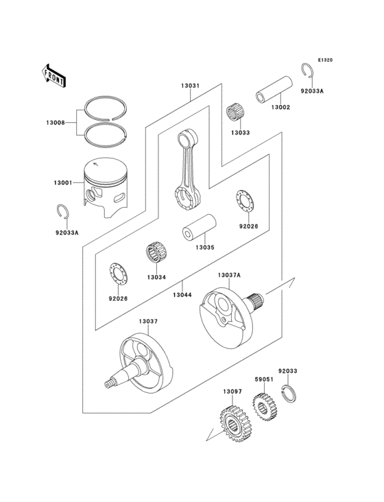 Crankshaft/piston