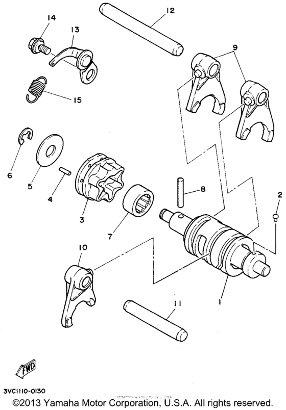 Shift cam - shift fork