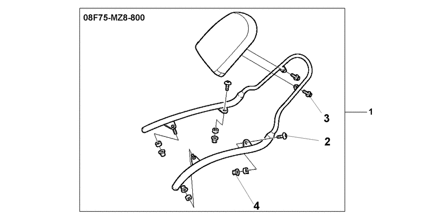 VT600CD Backrest kit