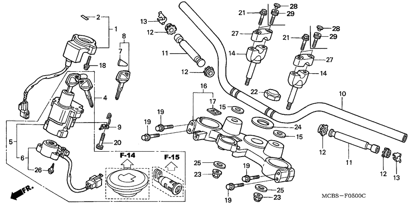 Handle pipe/top bridge