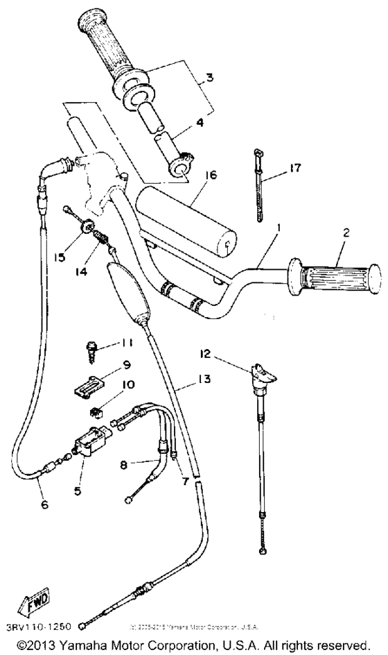 PW80D Руль -тросы