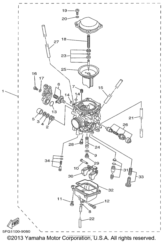 TTR225L Карбюратор
