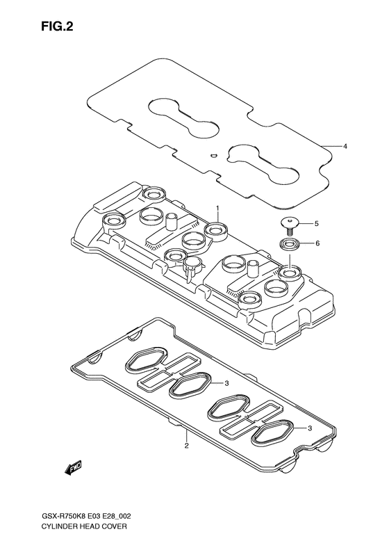 GSX-R750 Крышка головки цилиндров