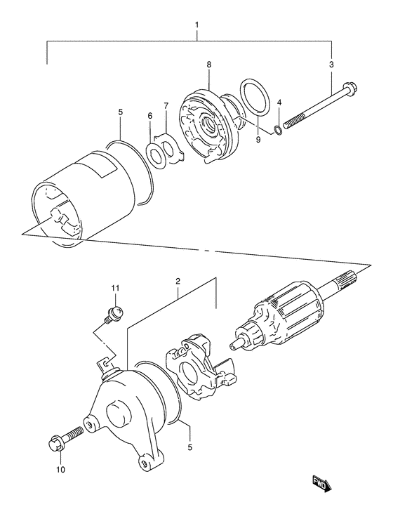 DR125 Стартерный мотор