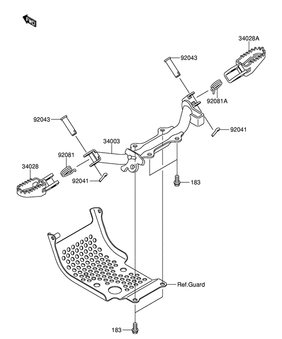 DR-Z110 Подножки