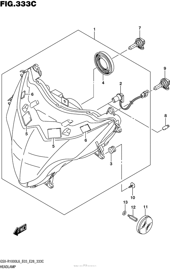 Headlamp (Gsx-R1000L6 E33)