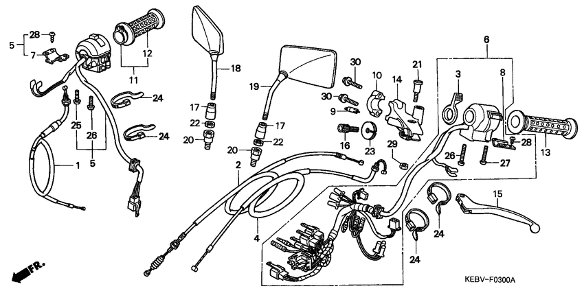 Handle lever/switch/cable