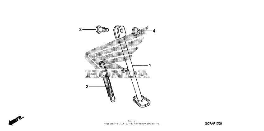 CRF70F Подножка