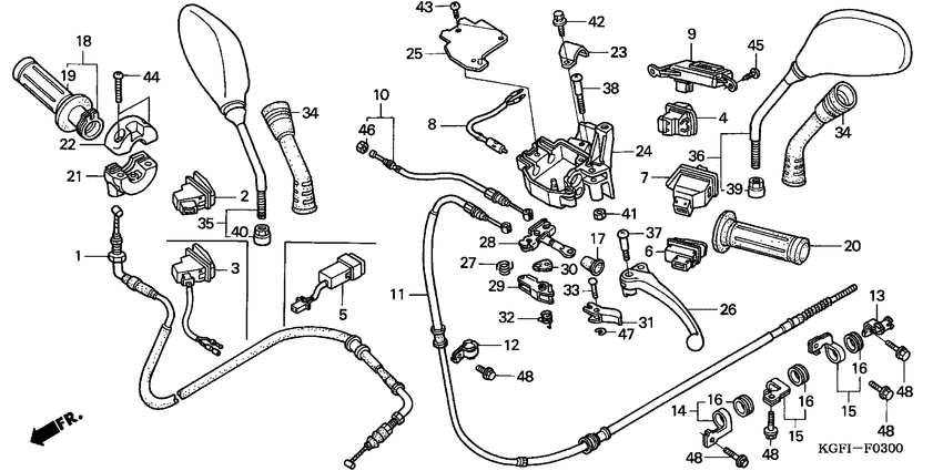 Handle lever/switch/cable