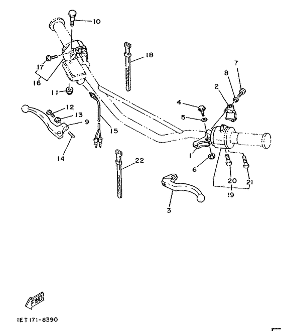Handle switch. lever