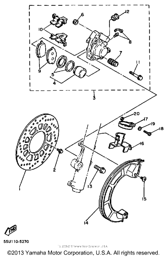 Front brake-caliper