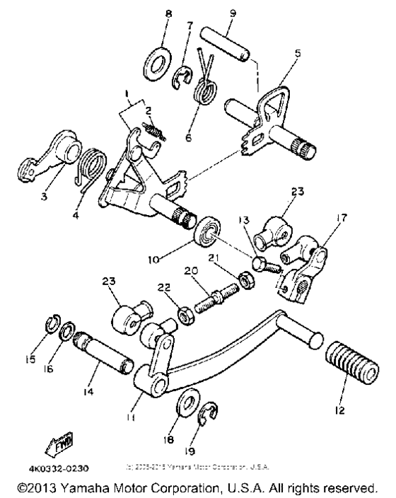 Shift shaft pedal