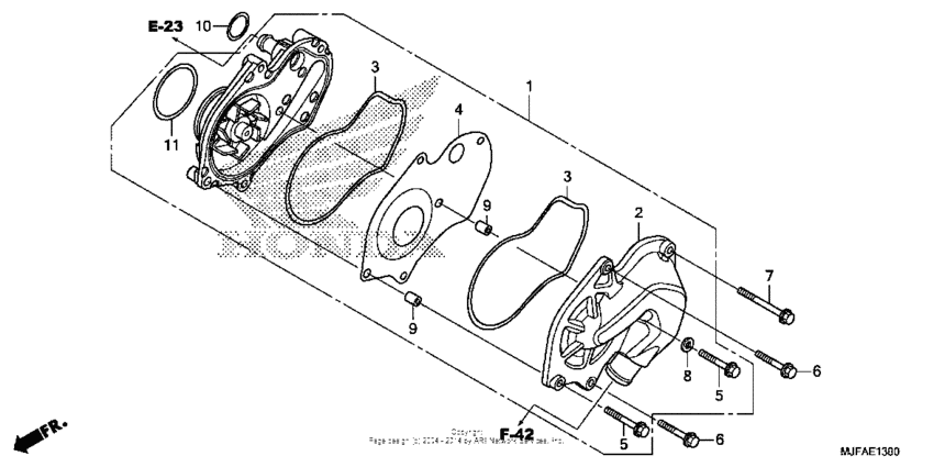 CTX700N DCT Водяной насос