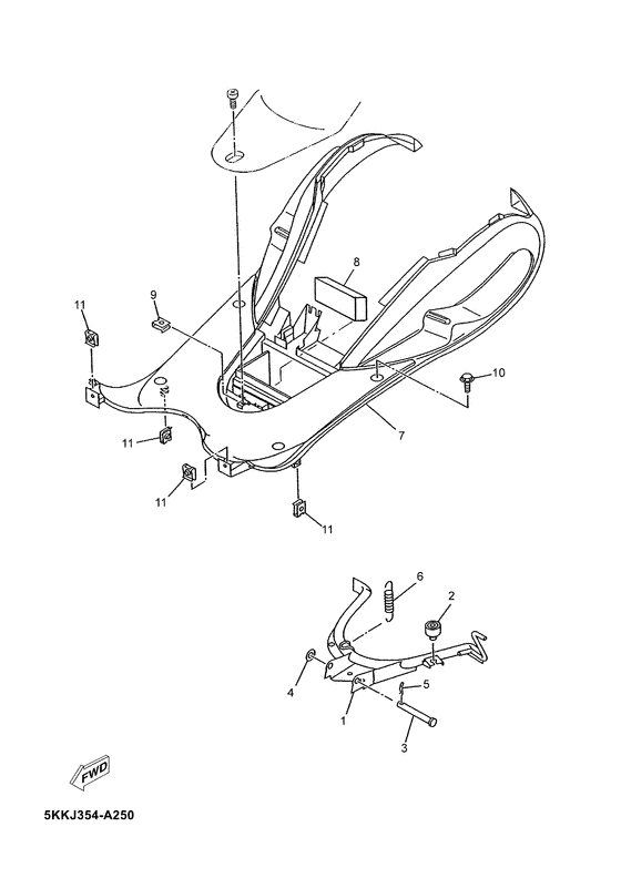 YN100 Stand. footrest