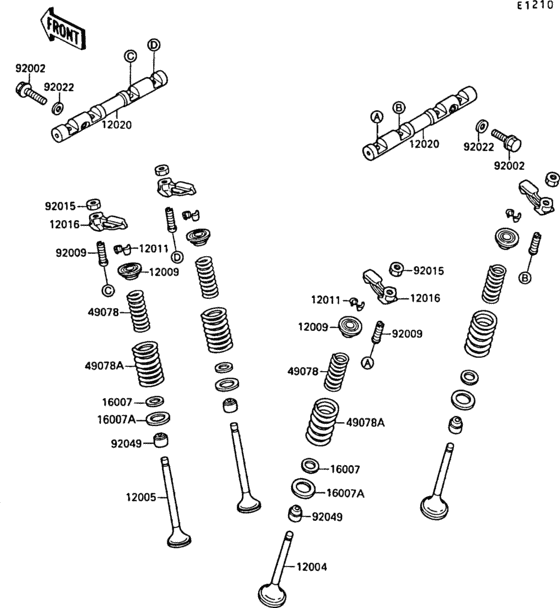 ZX750 Клапана