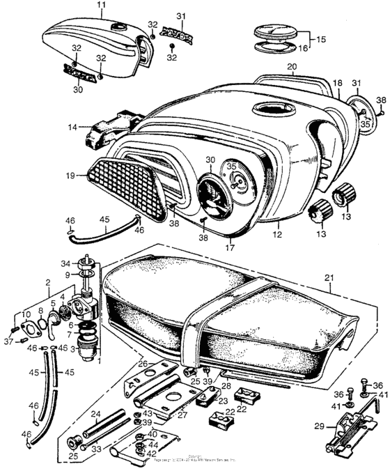 Fuel tank + seat