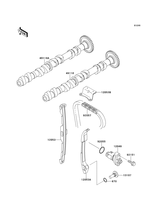 ZX900 Распред вал