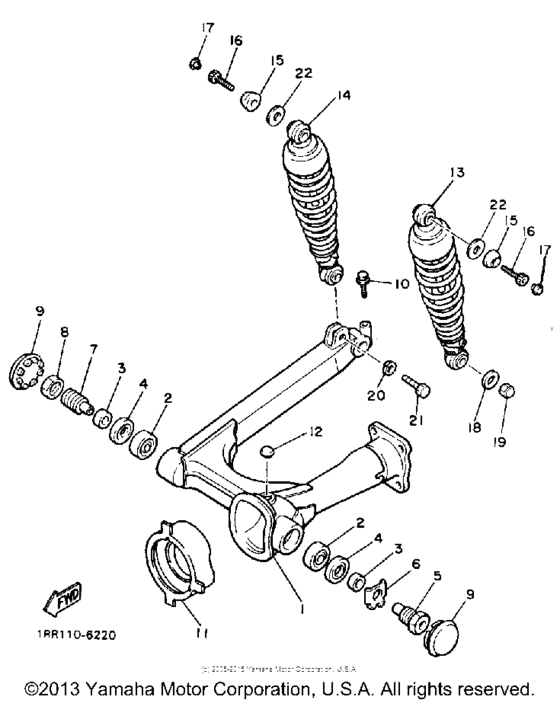 XV700SS Подвеска задние амортизаторы