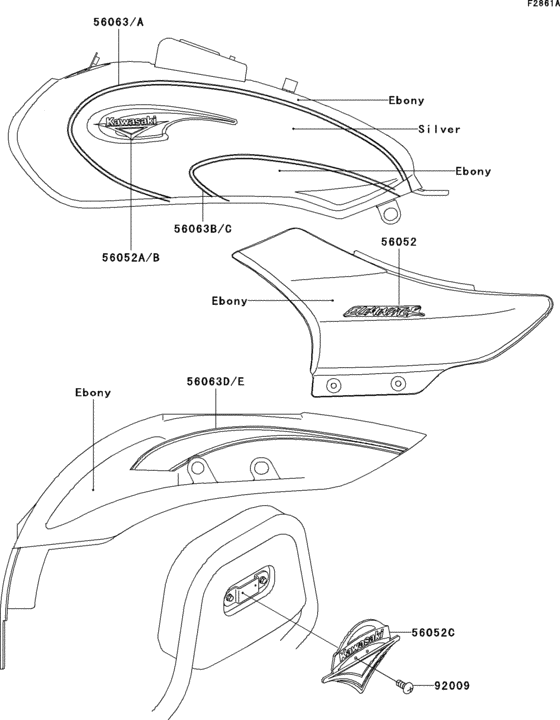 BN125 Decals(ebony / silver)