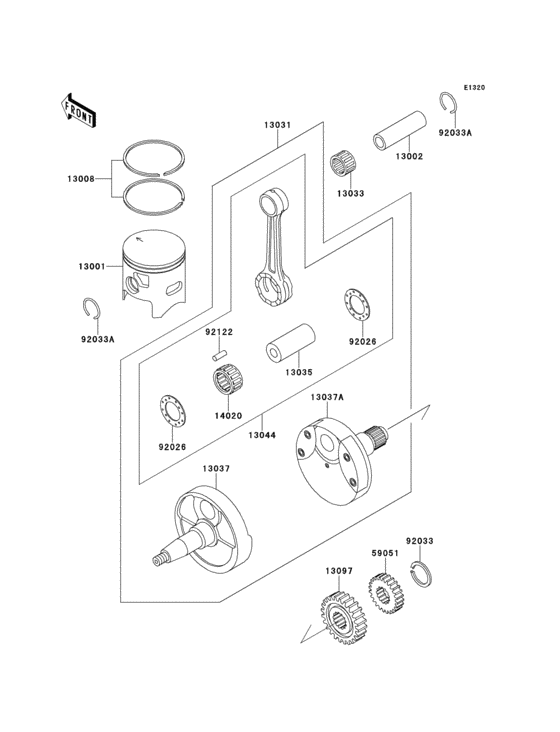 Crankshaft/piston