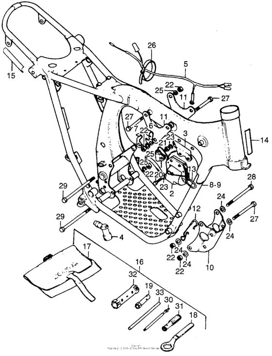 Frame + wire harness + tools