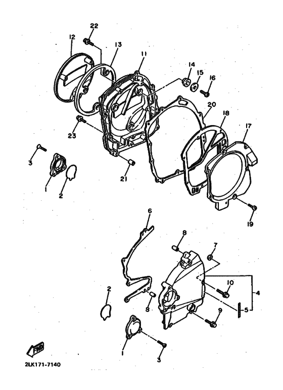 Crankcase cover ass`y  (v