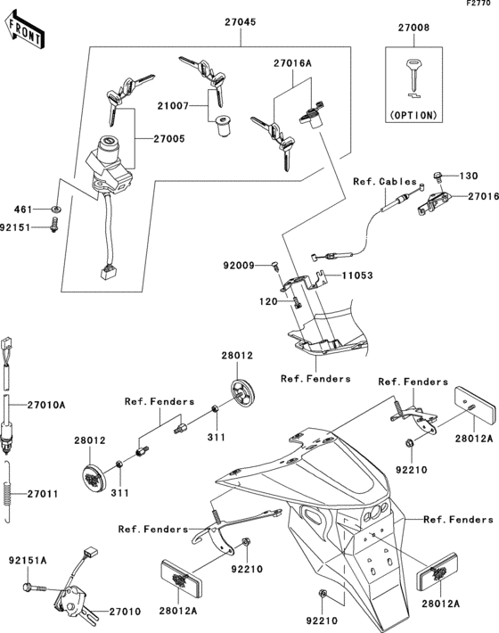 Ignition switch/locks/reflectors(a1/a2)