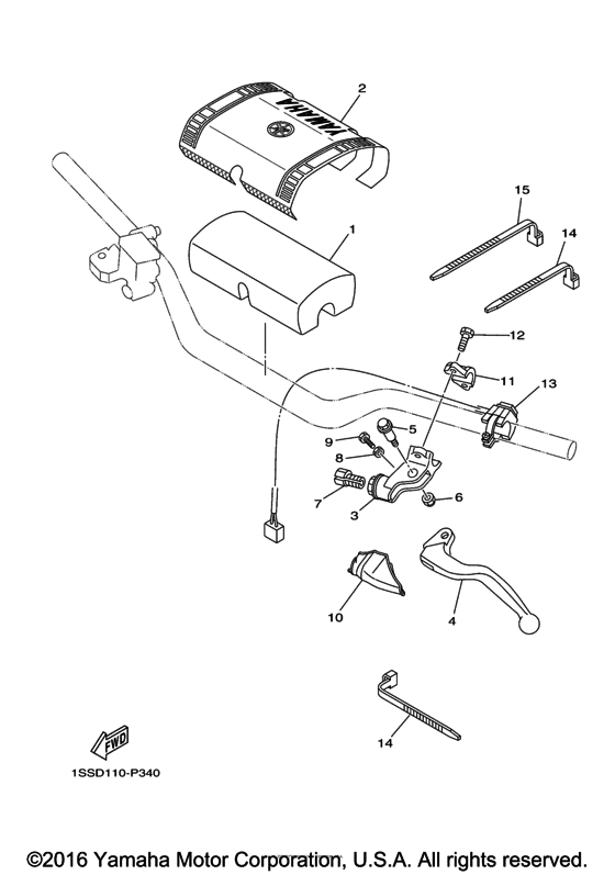 YZ125H2 Рулевые переключатели