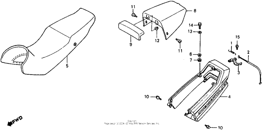 Seat + rear cowl