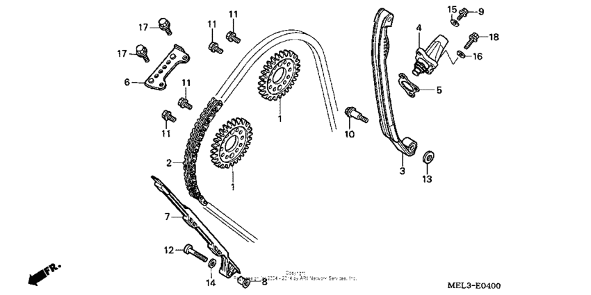 Cam chain + tensioner