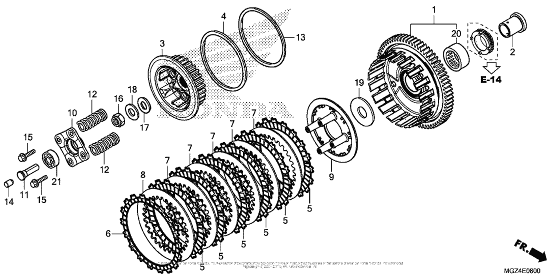 CBR500R (ABS) Сцепление