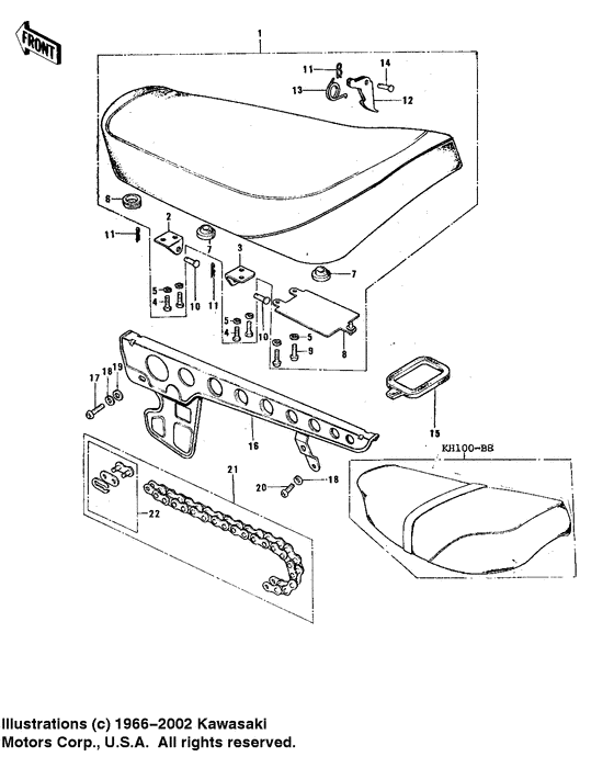 Seat/chain cover/chain