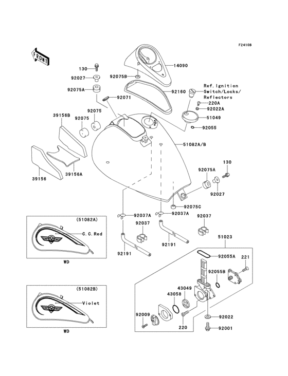 VN800 Fuel tank(vn800-b7)