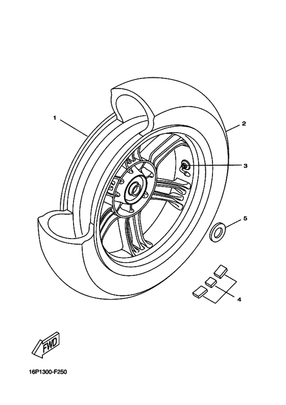 Rear wheel complete assy