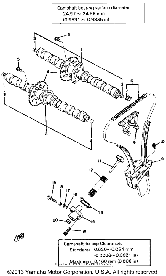Camshaft-chain tension