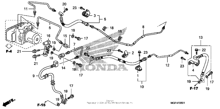 Rear brake pipe (fsc600a)