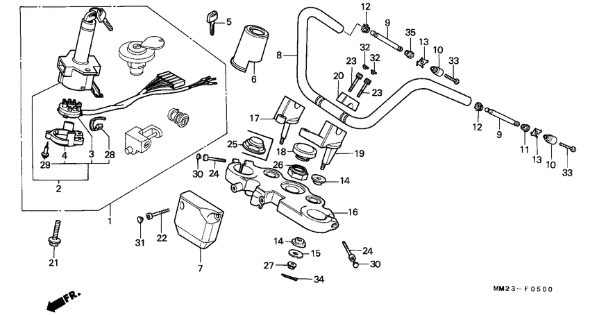 Handle pipe/top bridge