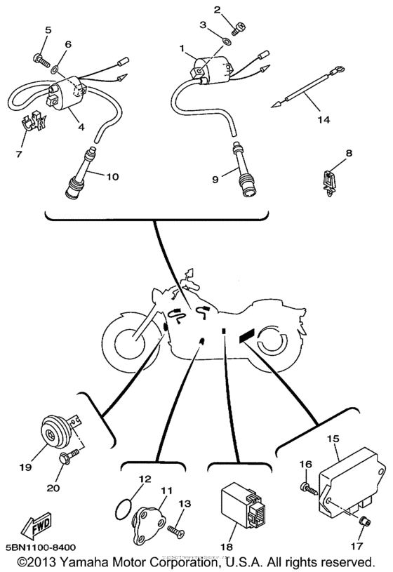 XVS650A Электрика