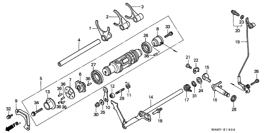 Shift drum/shift fork