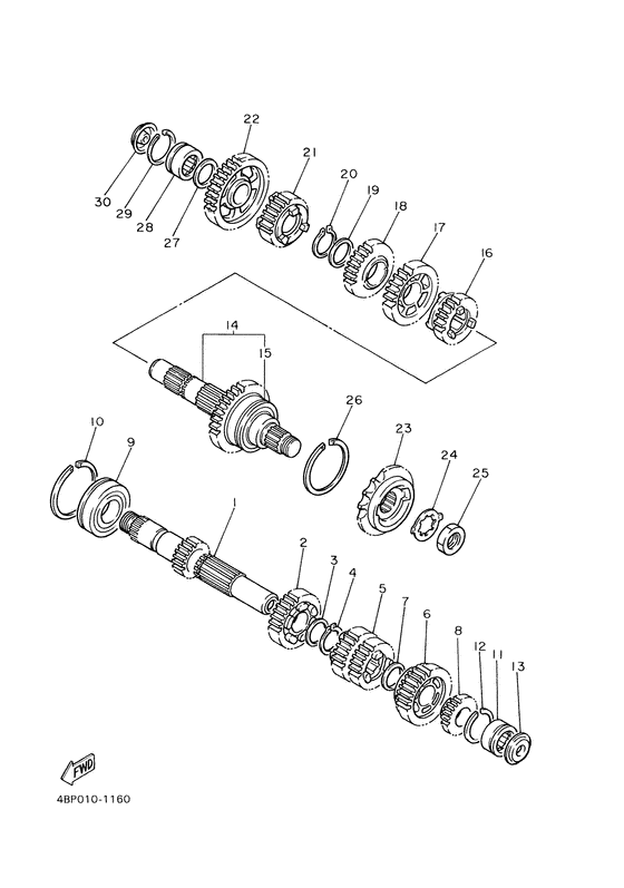 XJ600S Трансмиссия