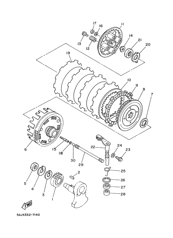 XVS125 Сцепление