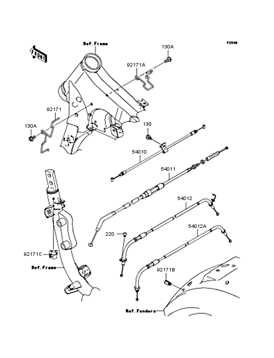 VN900 Тросы управления